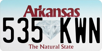 AR license plate 535KWN