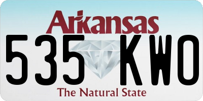 AR license plate 535KWO