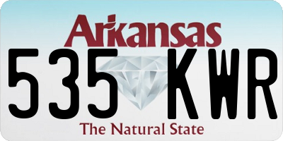 AR license plate 535KWR