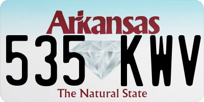 AR license plate 535KWV