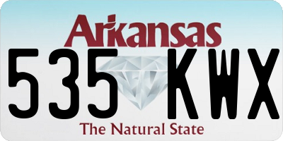 AR license plate 535KWX