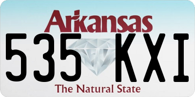 AR license plate 535KXI