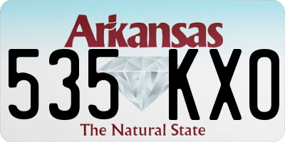 AR license plate 535KXO