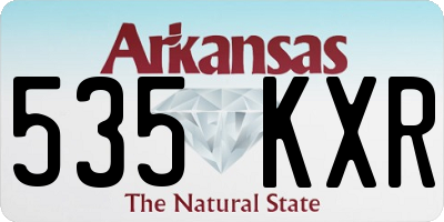 AR license plate 535KXR