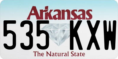 AR license plate 535KXW