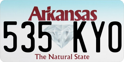AR license plate 535KYO