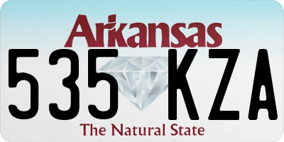 AR license plate 535KZA