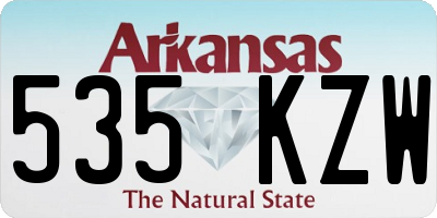 AR license plate 535KZW