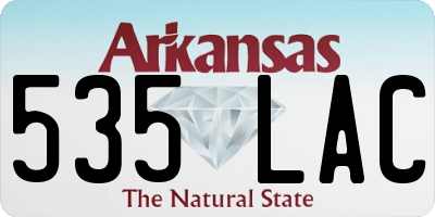 AR license plate 535LAC