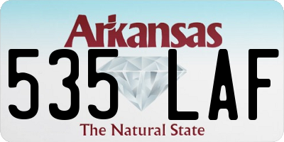 AR license plate 535LAF