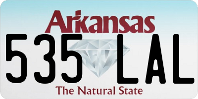 AR license plate 535LAL