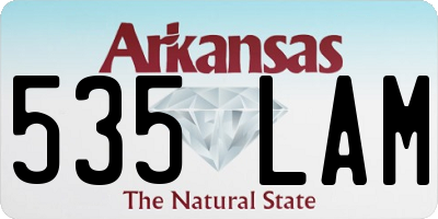 AR license plate 535LAM