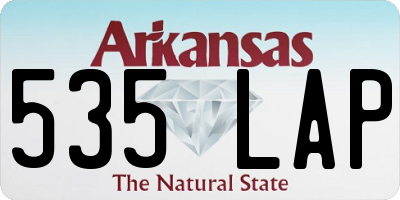 AR license plate 535LAP