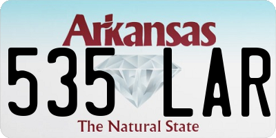 AR license plate 535LAR