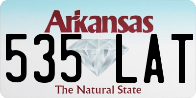 AR license plate 535LAT