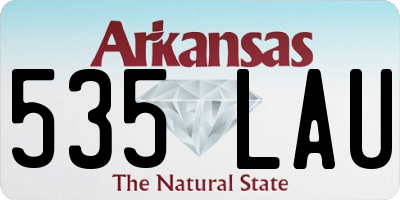 AR license plate 535LAU