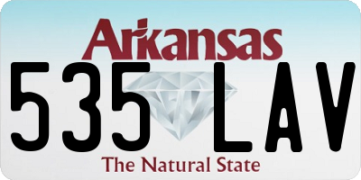 AR license plate 535LAV