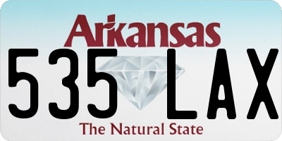AR license plate 535LAX