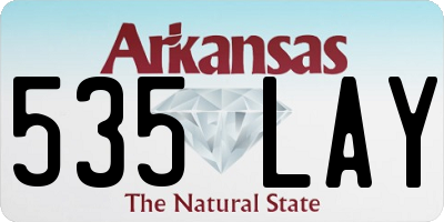 AR license plate 535LAY