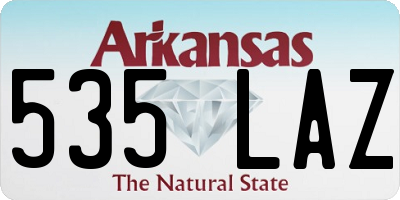 AR license plate 535LAZ