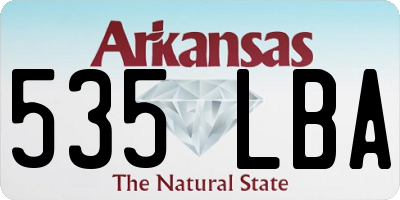 AR license plate 535LBA