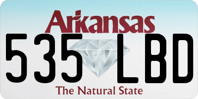 AR license plate 535LBD