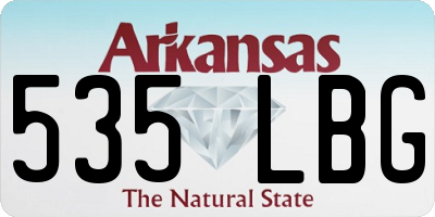 AR license plate 535LBG