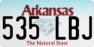 AR license plate 535LBJ