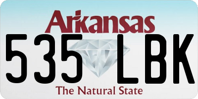 AR license plate 535LBK