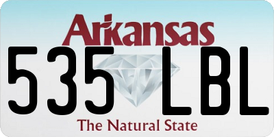 AR license plate 535LBL