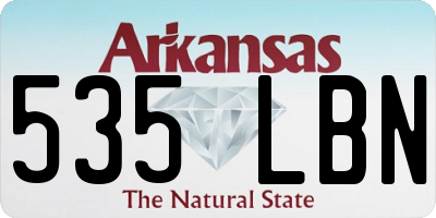 AR license plate 535LBN