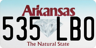 AR license plate 535LBO