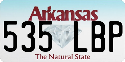 AR license plate 535LBP