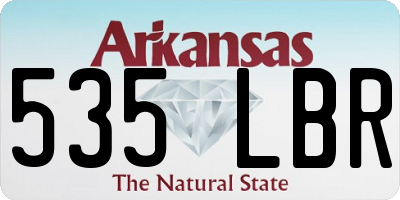AR license plate 535LBR