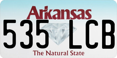 AR license plate 535LCB