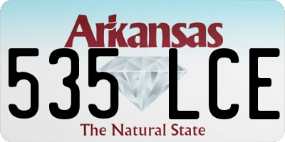 AR license plate 535LCE