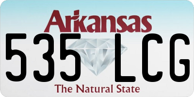 AR license plate 535LCG