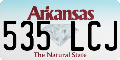 AR license plate 535LCJ