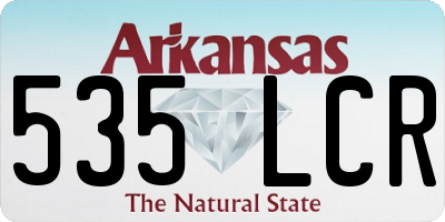 AR license plate 535LCR