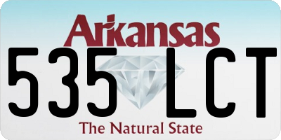 AR license plate 535LCT