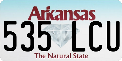 AR license plate 535LCU