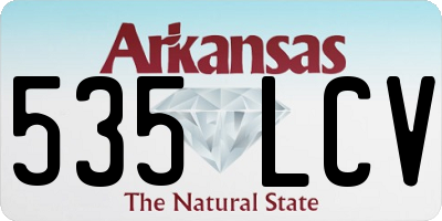 AR license plate 535LCV