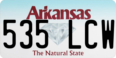 AR license plate 535LCW