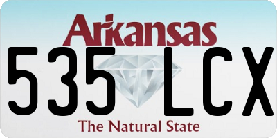 AR license plate 535LCX