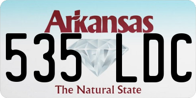 AR license plate 535LDC