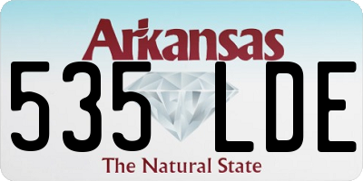 AR license plate 535LDE