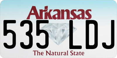AR license plate 535LDJ