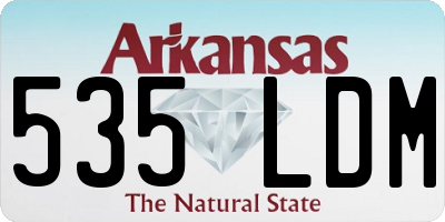 AR license plate 535LDM