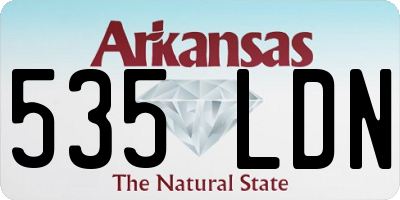 AR license plate 535LDN