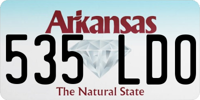 AR license plate 535LDO